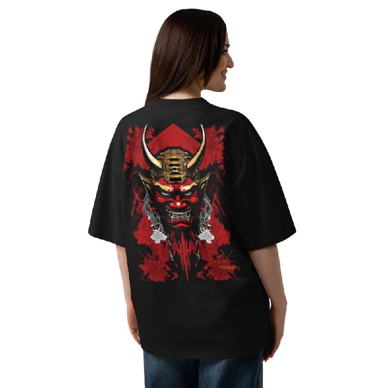 TENBJJ Crimson Oni Tee, Worn View
